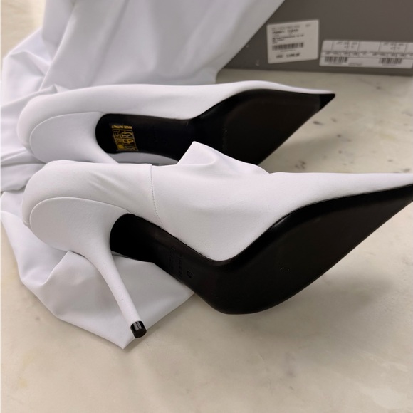 Balenciaga White Balenciaga Knife Pantaleggings 110mm Boots - Picture 7 of 9